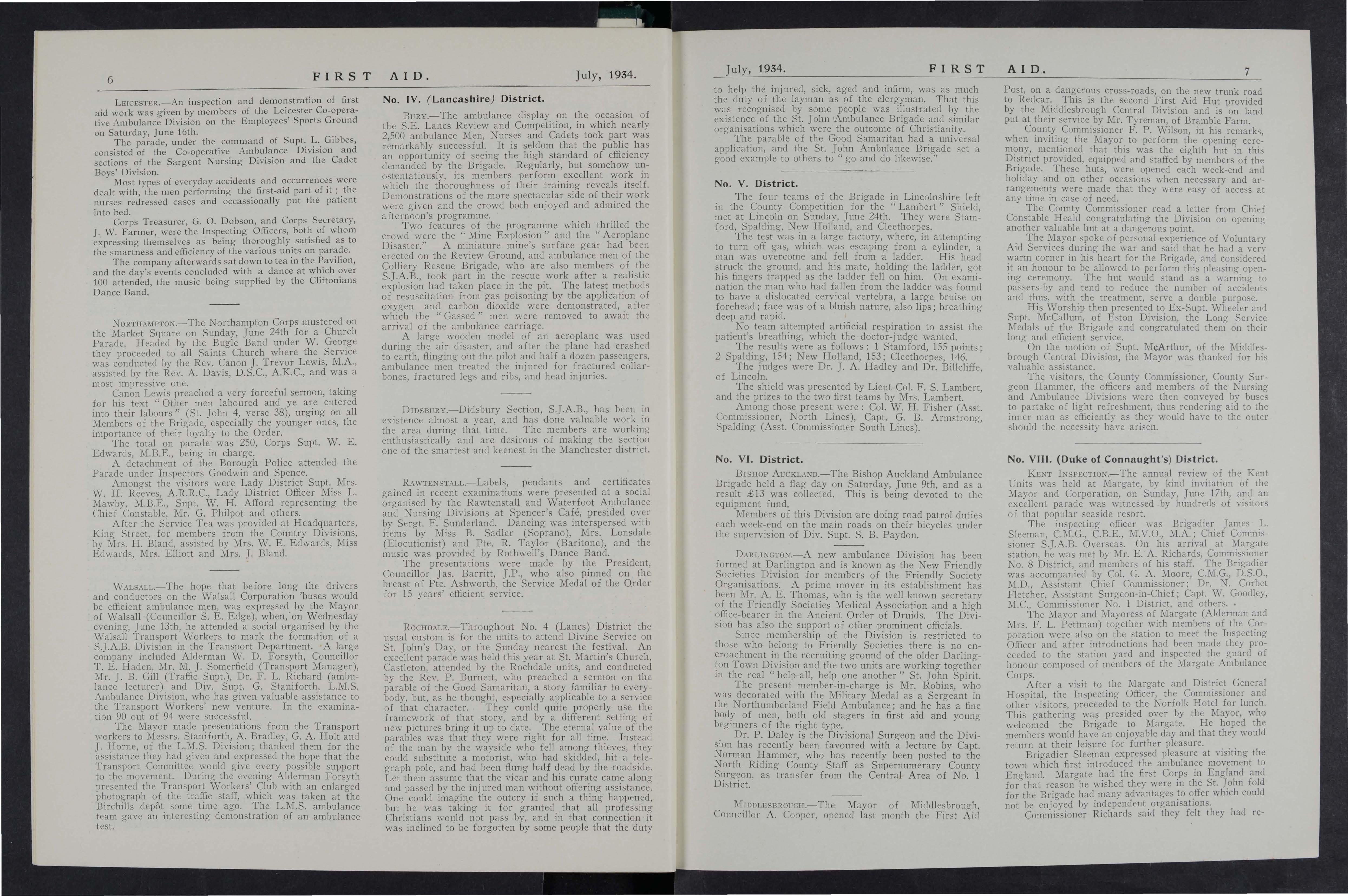 First Aid Journal July 1934-June 1936 by Museum of the Order of St ...